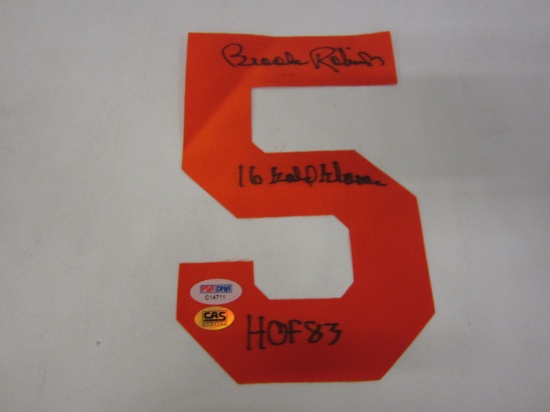 Brooks Robinson Baltimore Orioles Signed Autographed Jersey Number w/ HOF & Gold Glove Inscriptions
