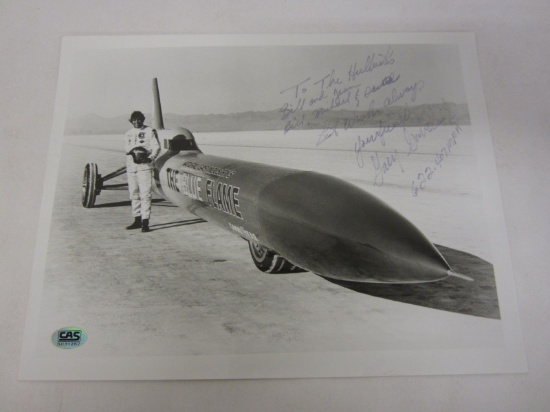 Gary Gabelich Signed Autographed Land Speed Record Setting Blue Flame Car 8x10 Photo Certified CoA