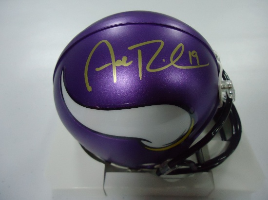 Adam Thielen Minnesota Vikings Signed Autographed mini football helmet Certified COA 693