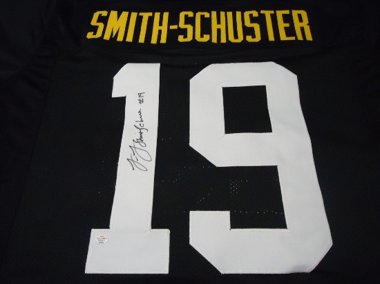 JuJu Smith Schuster Pittsburgh Steelers Signed black football jersey Certified COA 069