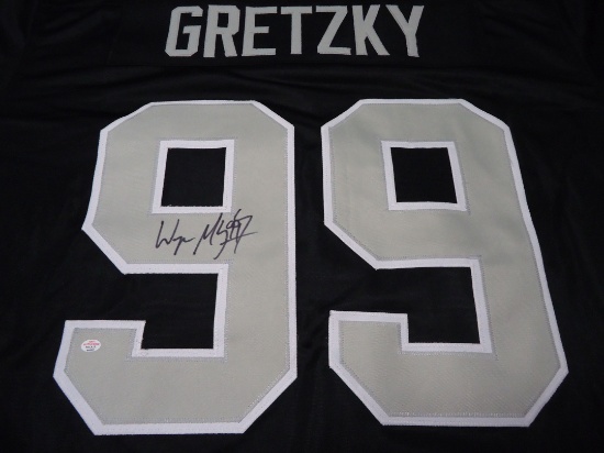 Wayne Gretzky LA Kings Signed black hockey jersey Certified COA 507