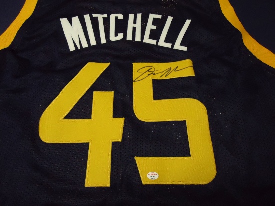 Donovan Mitchell Utah Jazz Signed blue basketball jersey Certified COA 673