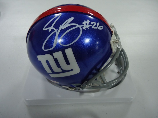 Saquon Barkley New York Giants Signed Autographed mini football helmet Certified COA 687
