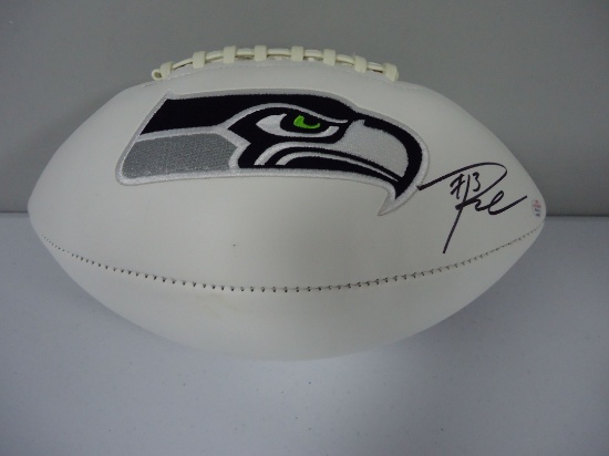 Russell Wilson Seattle Seahawks Signed autographed full size logo football Certified COA 142
