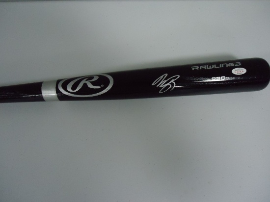 Mike Piazza New York Mets signed full size black baseball bat Certified COA 465
