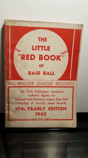 1942 VINTAGE LITTLE RED BOOK OF BASEBALL