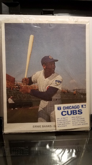 RARE 1970'S CUBS 8X10 SET WITH BANKS SANTOS JENKINS+