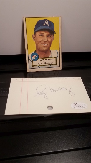 RAY MURRAY 1952 TOPPS WITH SIGNED 3X5 JSA COA