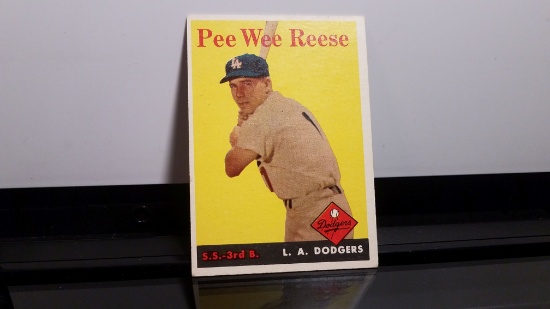 1958 TOPPS PEE WEE REESE CARD VG+