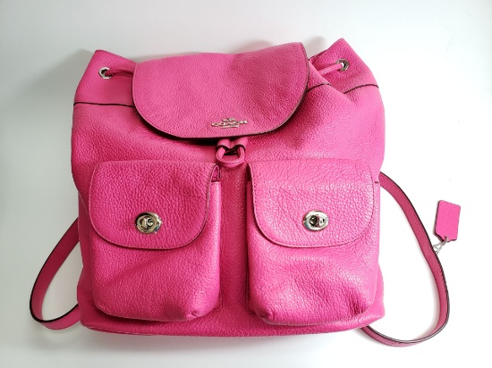 Coach F37410 Billie Pebble Pink Backpack Double Shoulder Bag Ret. $400