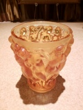 Lalique Crystal Classic Bacchantes Vase Ladies Amber Limited Ed. HOMMAGE NUDES