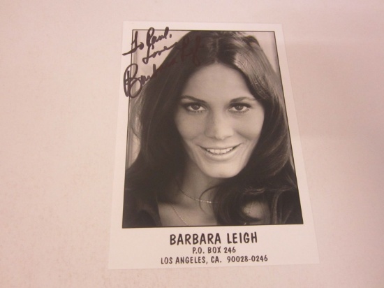 Barbara Leigh Vampirella signed autographed 4x6 b&w photo Certified COA