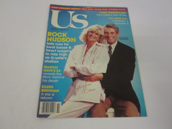 Linda Evans Actress signed autographed US magazine cover Certified COA