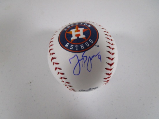 George Springer of the Houston Astros Autographed Rawlings Baseball Certified COA 324