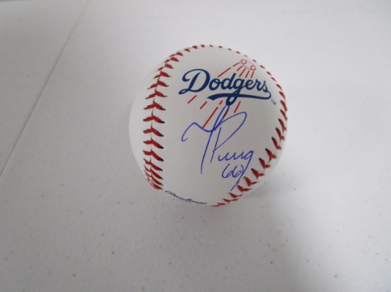 Yasiel Puig of the LA Dodgers Autographed Rawlings Baseball Certified COA 316