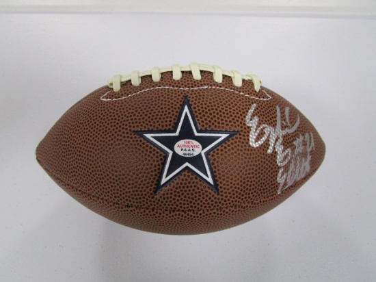 Ezekiel Elliott of the Dallas Cowboys Signed Autographed mini brown football Certified COA 494