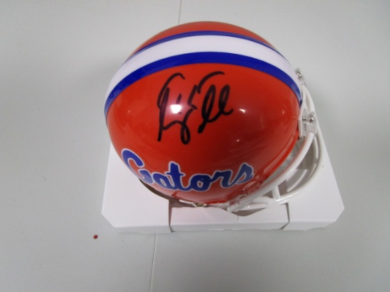 Tim Tebow of the Florida Gators Autographed mini football helmet Certified COA 582