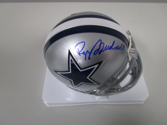 Roger Staubach of the Dallas Cowboys Autographed mini football helmet Certified COA 502