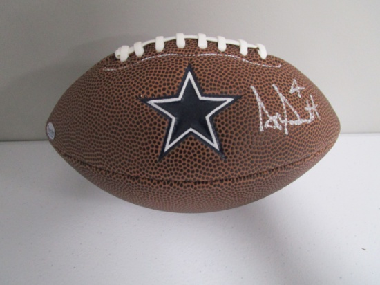 Dak Prescott of the Dallas Cowboys autographed mini logo football Certified COA 446