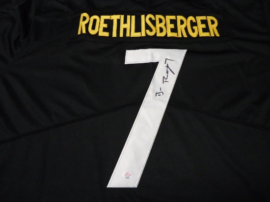 Ben Roethlisberger of the Pittsburgh Steelers Signed black football jersey Certified COA 966