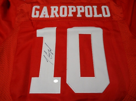 Jimmy Garoppolo of the San Francisco 49ers Signed red football jersey Certified COA 285