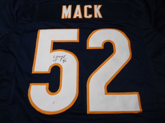 Khalil Mack of the Chicago Bears Signed Autographed blue football jersey Certified COA 873
