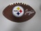 Terry Bradshaw of the Pittsburgh Steelers autographed mini logo football Certified COA 453