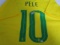 Pele of Brazil signed yellow soccer  jersey Certified COA 066