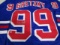 Wayne Gretzky of the New York Rangers signed blue hockey jersey Certified COA 753