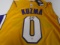 Kyle Kuzma of the Los Angeles Lakers signed yellow basketball jersey Certified COA 221