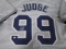 Aaron Judge of the New York Yankees signed gray baseball jersey Certified COA 721