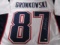 Rob Gronkowski of the New England Patriots signed white football jersey Certified COA 428