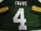 Brett Favre of the Green Bay Packers signed green football jersey Certified COA 098