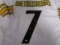 Ben Roethlisberger of the Pittsburgh Steelers signed white football jersey Certified COA 971