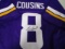 Kirk Cousins of the Minnesota Vikings signed purple football jersey Certified COA 080