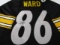 Hines Ward of the Pittsburgh Steelers signed black football jersey Certified COA 002