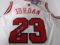 Michael Jordan of the Chicago Bulls signed white basketball jersey Certified COA 786