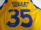 Kevin Durant of the Golden State Warriors signed yellow basketball jersey Certified COA 657