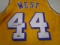 Jerry West of the Los Angeles Lakers signed yellow basketball jersey Certified COA 475