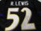 Ray Lewis of the Baltimore Ravens signed black football jersey Certified COA 392