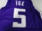 De'Aaron Fox of the Sacramento Kings signed purple basketball jersey Certified COA 308