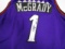 Tracy McGrady of the Toronto Raptors signed purple basketball jersey Certified COA 721