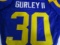 Todd Gurley of the Los Angeles Rams signed blue football jersey Certified COA 154