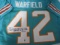 Paul Warfield of the Miami Dolphins signed teal football jersey Certified COA 909