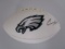 Carson Wentz of the Philadelphia Eagles signed autographed logo football Certified COA 501