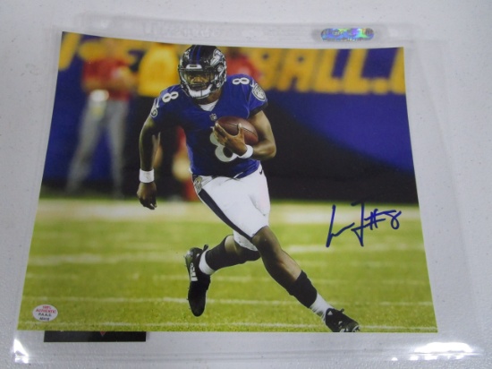 Lamar Jackson of the Baltimore Ravens autographed 8x10 photo Certified COA 418