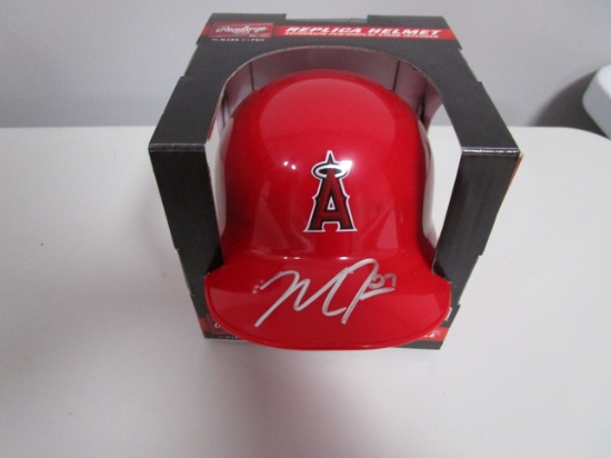 Mike Trout of the Anaheim Angels autographed mini batting helmet Certified COA 744