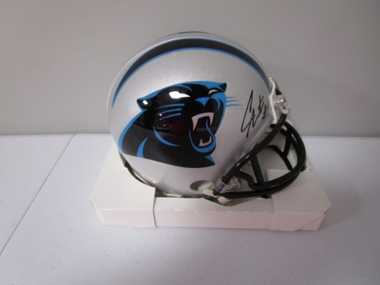 Cam Newton of the Carolina Panthers autographed mini football helmet Certified COA 622