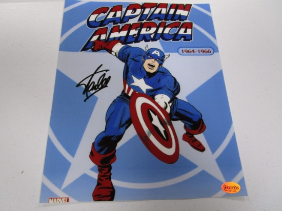 Stan Captain America Marvel Comics signed autographed 8x10 color photo Certified COA 434
