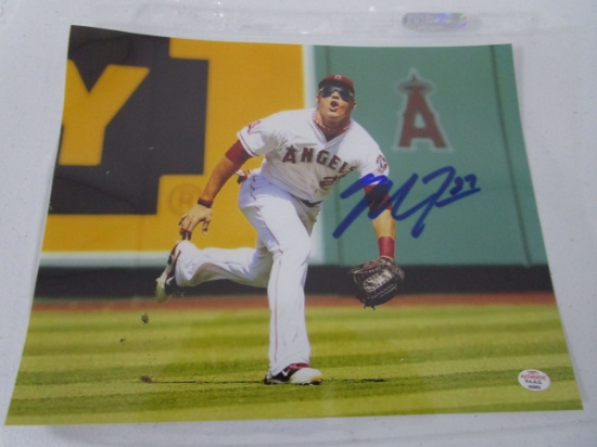 Mike Trout of the Anaheim Angels signed 8x10 color photo Certified COA 983